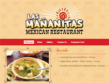 Tablet Screenshot of lasmananitasmexicanrestaurant.com